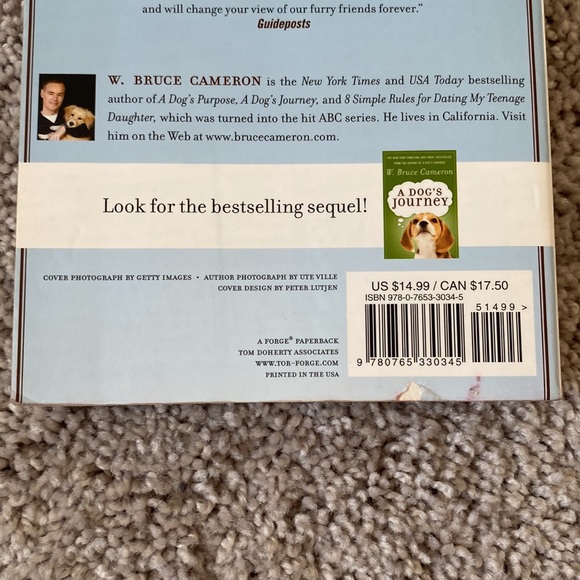 Original "A Dogs Purpose" Book by W. Bruce Cameron - Picture 7 of 10